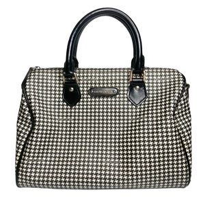 Ralph Lauren Houndstooth Black & White Doctor Speedy Satchel Handle Bag
